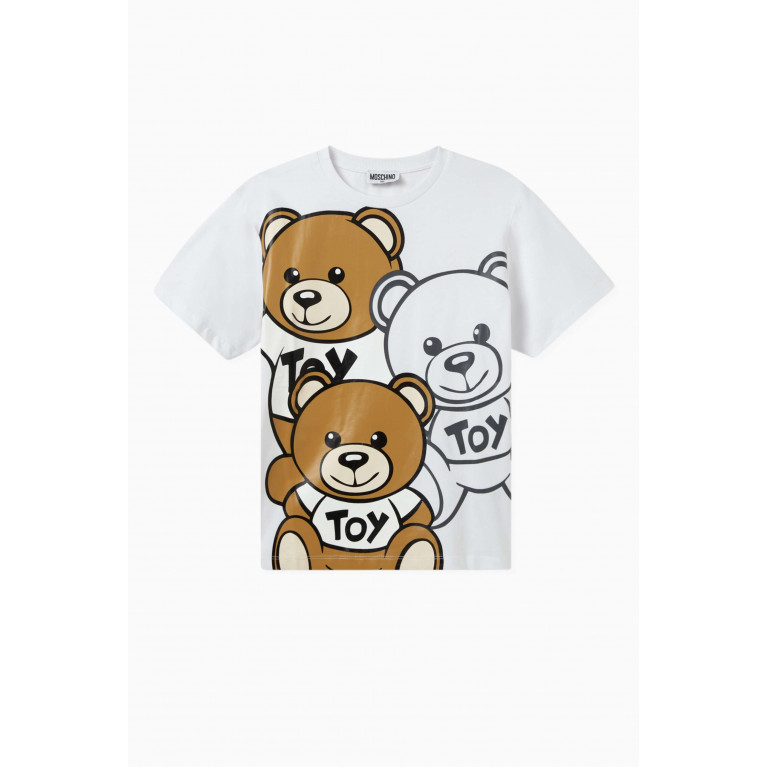 Moschino - Teddy Friends Print T-Shirt in Cotton