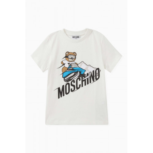 Moschino - Teddy Ski Logo T-shirt in Cotton-jersey