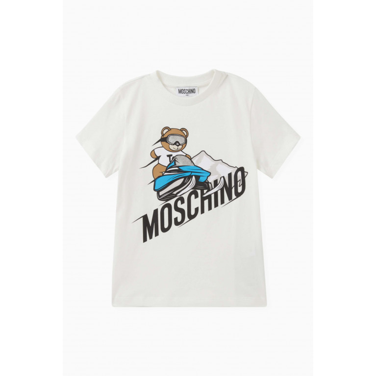 Moschino - Teddy Ski Logo T-shirt in Cotton-jersey