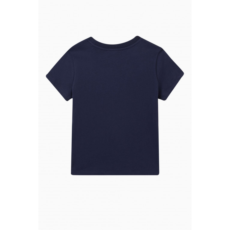Moschino - Teddy Logo T-shirt in Cotton-jersey Blue