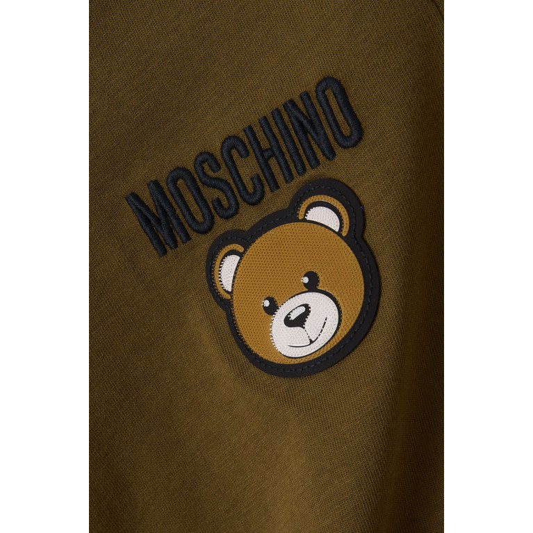 Moschino - Teddy Logo T-shirt in Cotton-jersey Green
