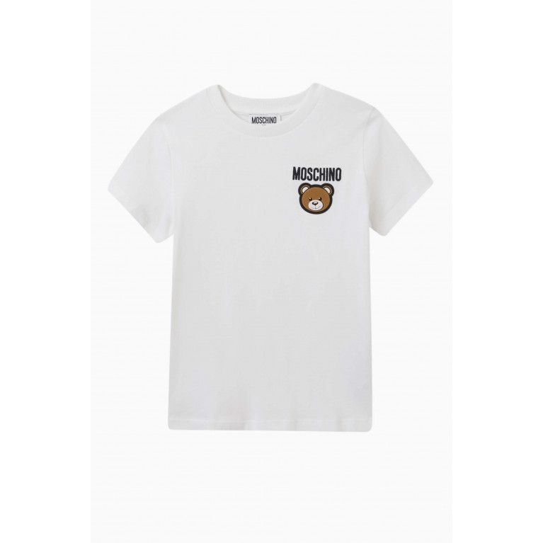 Moschino - Teddy Logo T-shirt in Cotton-jersey White