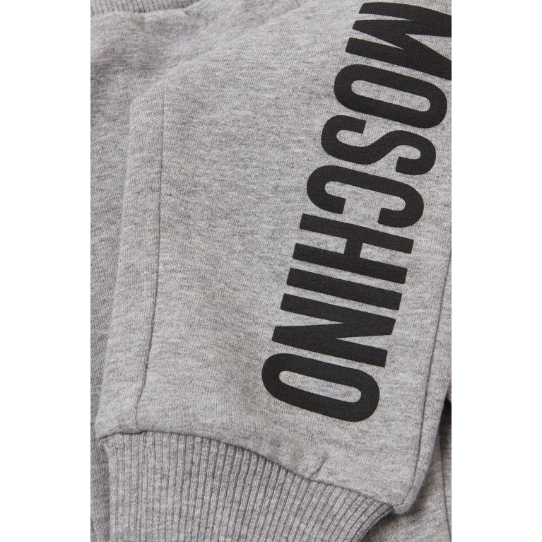 Moschino - Logo Sweatpants in Cotton Fleece Grey