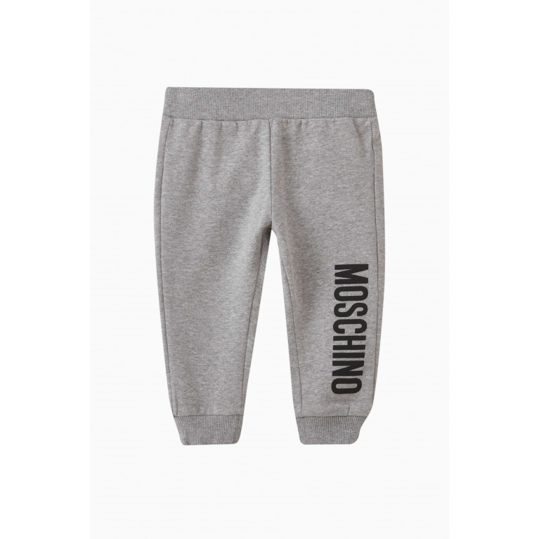 Moschino - Logo Sweatpants in Cotton Fleece Grey