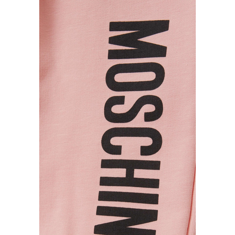 Moschino - Logo Sweatpants in Cotton Fleece Pink