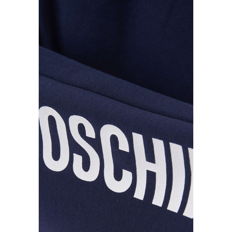 Moschino - Logo Sweatpants in Cotton Fleece Blue