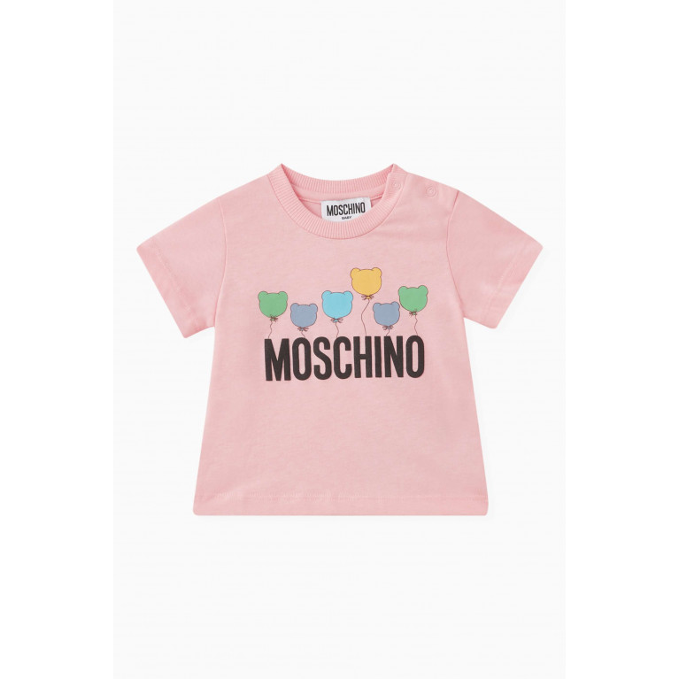 Moschino - Teddy Balloons T-shirt in Cotton Jersey