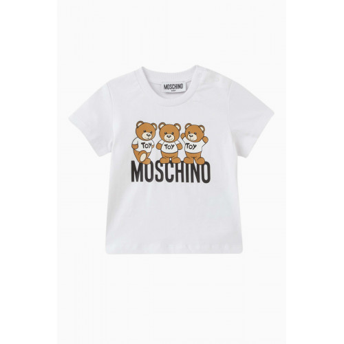 Moschino - Teddy Bear Print T-Shirt in Cotton White