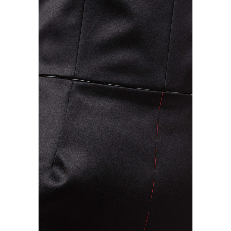 Maison Margiela - Contrast-stitch Mini Dress in Silk-blend