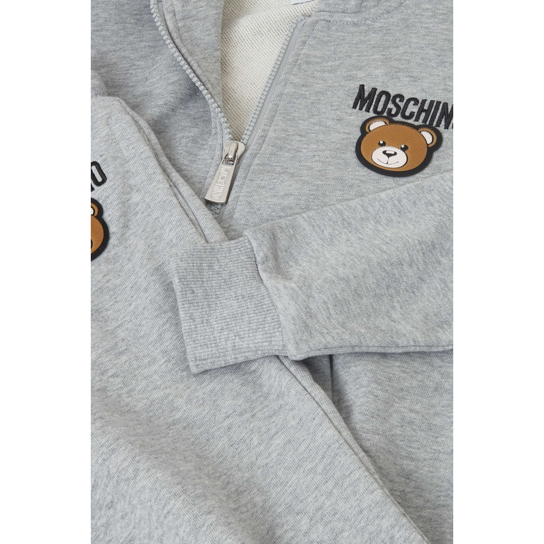 Moschino - Teddy Bear Tracksuit in Cotton Fleece Grey