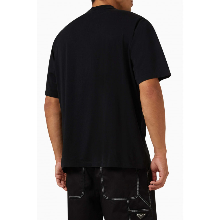 Marcelo Burlon - Optical Cross T-shirt in Cotton Jersey Black