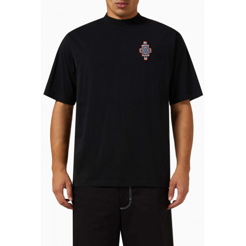 Marcelo Burlon - Optical Cross T-shirt in Cotton Jersey Black