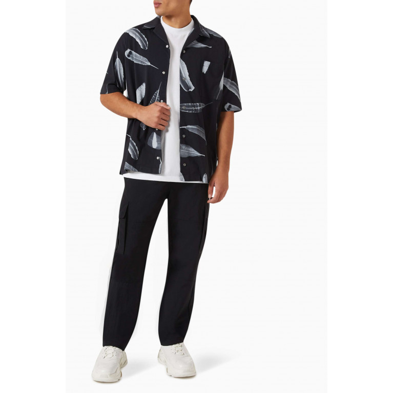 Marcelo Burlon - Wind Feather Print Hawaiian Shirt in Cotton