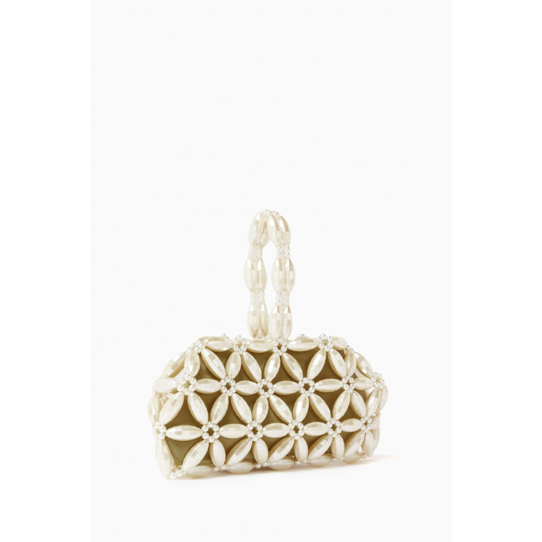 0711 Tbilisi - Tebea Clutch Bag in Acrylic Beads & Vegan Leather