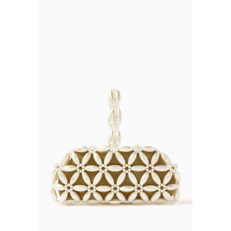 0711 Tbilisi - Tebea Clutch Bag in Acrylic Beads & Vegan Leather