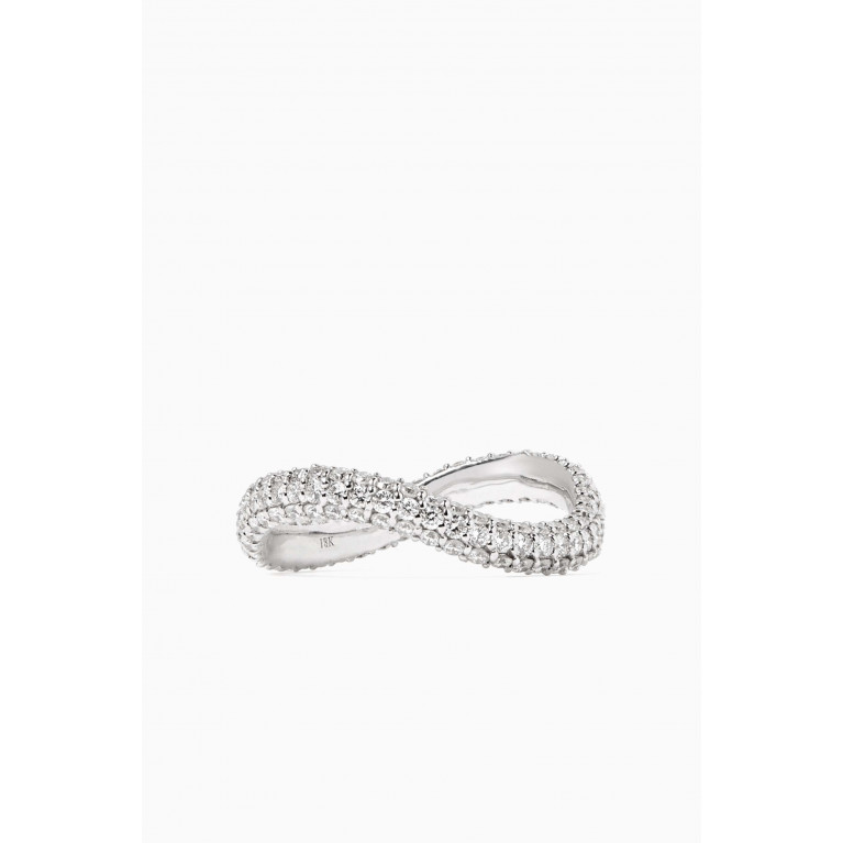 HIBA JABER - Bold Infinity Diamond Ring in 18kt WhiteGold