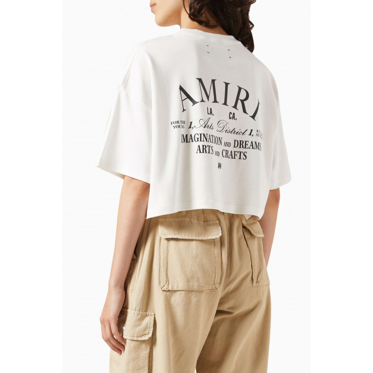 Amiri - Arts District Logo Cropped T-shirt in Cotton-jersey