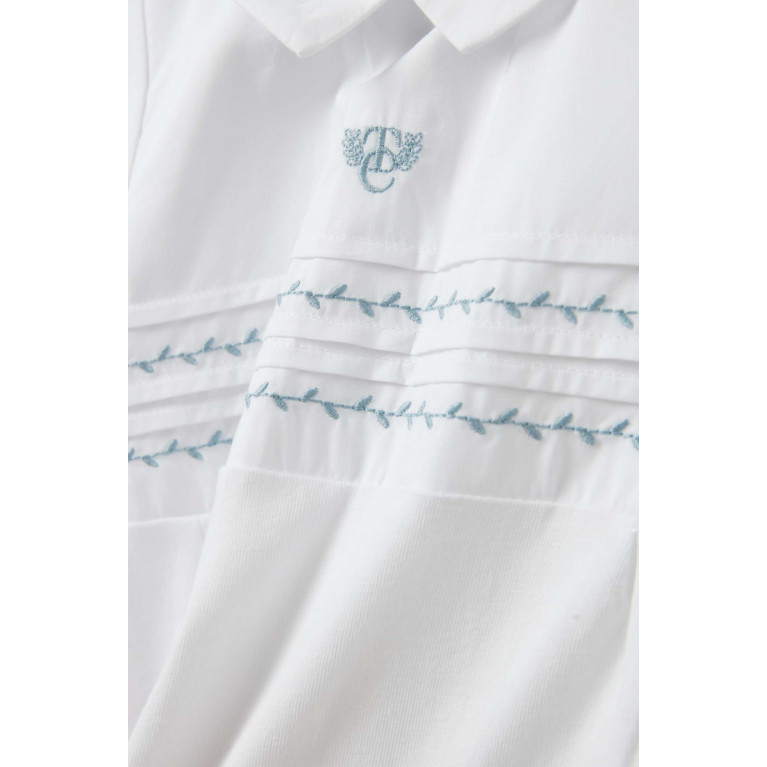 Tartine et Chocolat - Leaves Pyjama in Cotton White