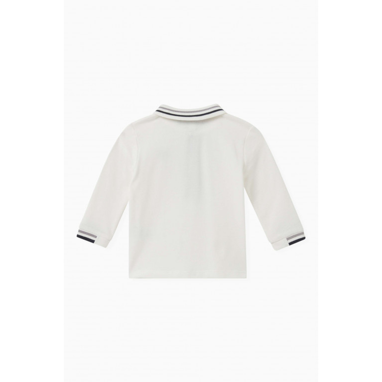 Tartine et Chocolat - Long Sleeved Logo Polo Shirt in Cotton