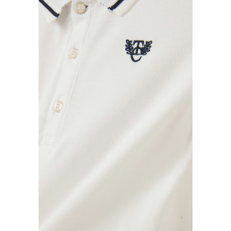 Tartine et Chocolat - Long Sleeved Logo Polo Shirt in Cotton