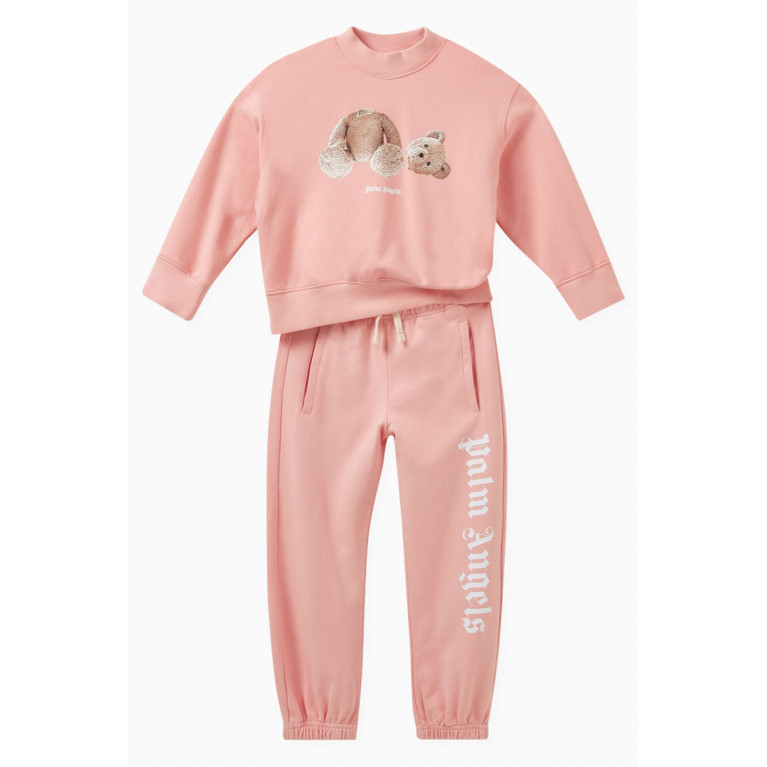 Palm Angels - Bear-print Sweatshirt in Cotton Pink