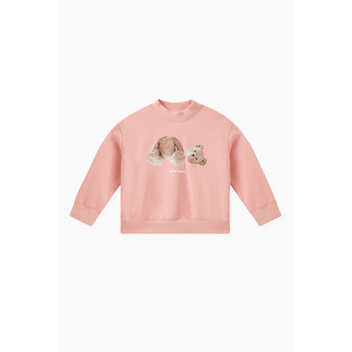 Palm Angels - Bear-print Sweatshirt in Cotton Pink