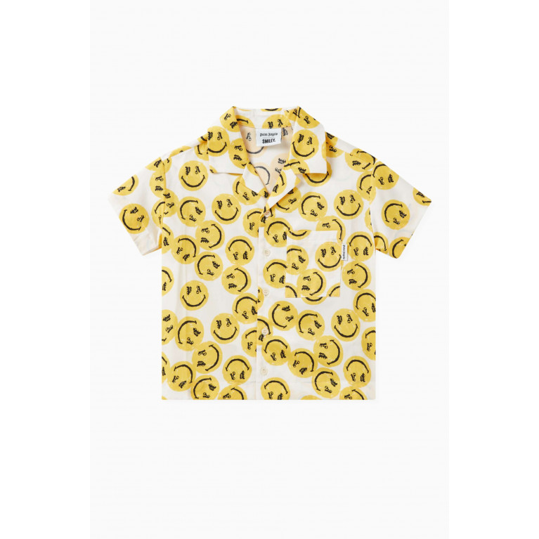 Palm Angels - Smiley Face-print Bowling Shirt in Cotton