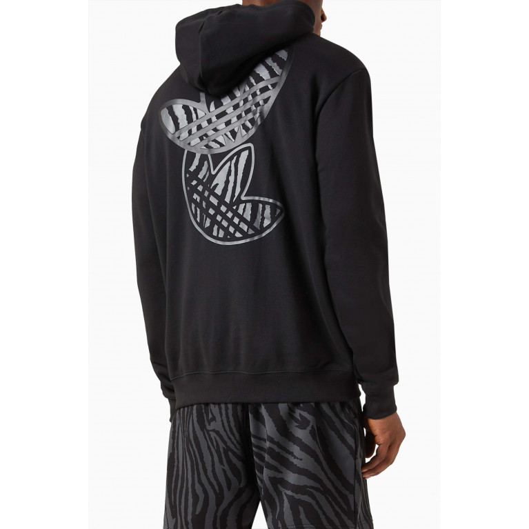 Adidas - Graphic Logo Print Hoodie in Cotton