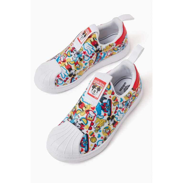 Adidas - x Mickey Mouse Child Superstar 360 Sneakers in Lycra and Mesh