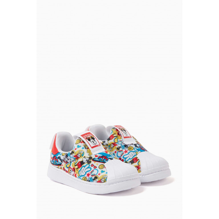 Adidas - x Mickey Mouse Infant Superstar 360 Sneakers in Lycra and Mesh