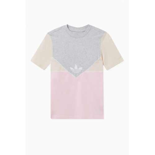 Adidas - Colour-block Logo T-shirt in Cotton