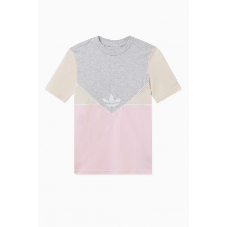 Adidas - Colour-block Logo T-shirt in Cotton