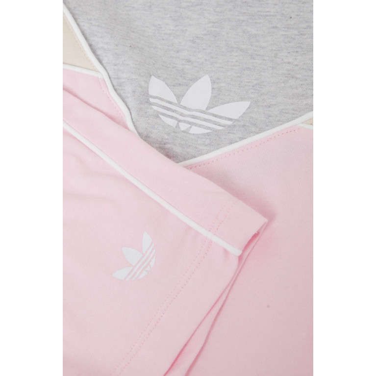 Adidas - Colour-block Logo T-shirt Set in Cotton