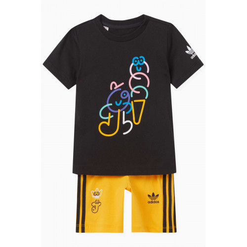 Adidas - Graphic-print T-shirt Set in Cotton
