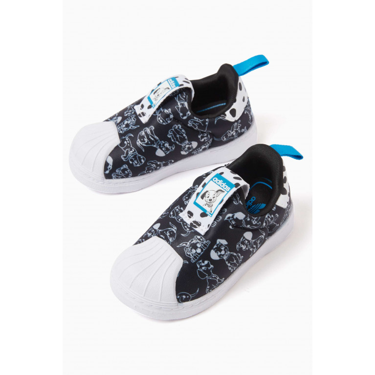 Adidas - x Disney 101 Dalmatians Infant Superstar 360 Sneakers in Lycra and Mesh