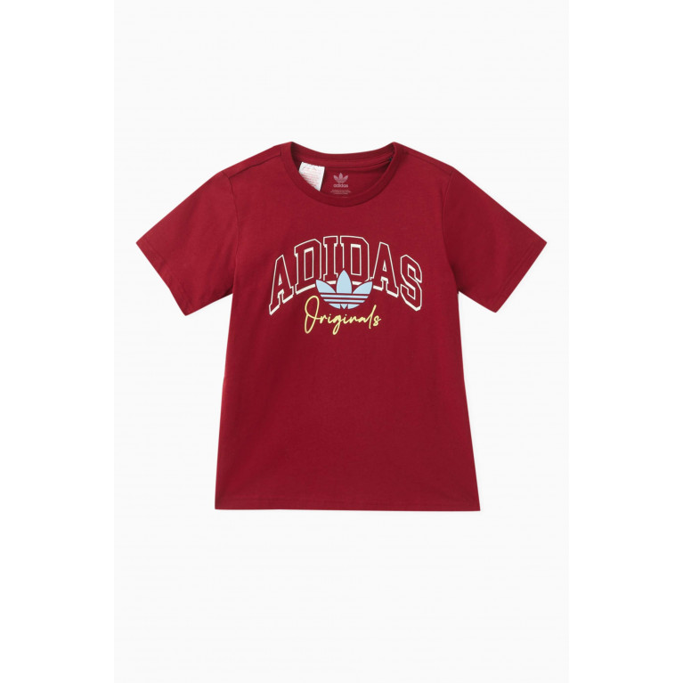 Adidas - Collegiate Graphic Logo Print T-shirt in Cotton Jersey