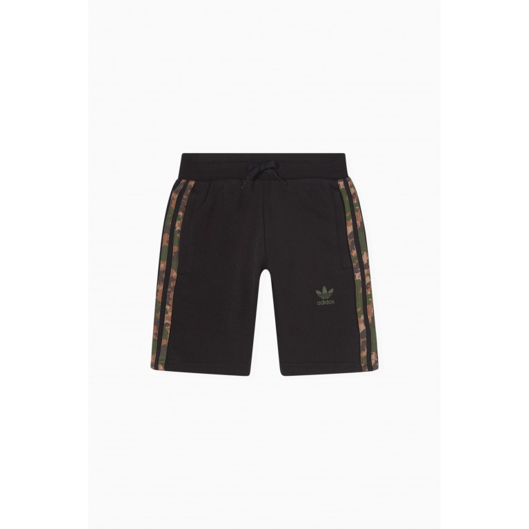 Adidas - Camo-striped Shorts in French Terry