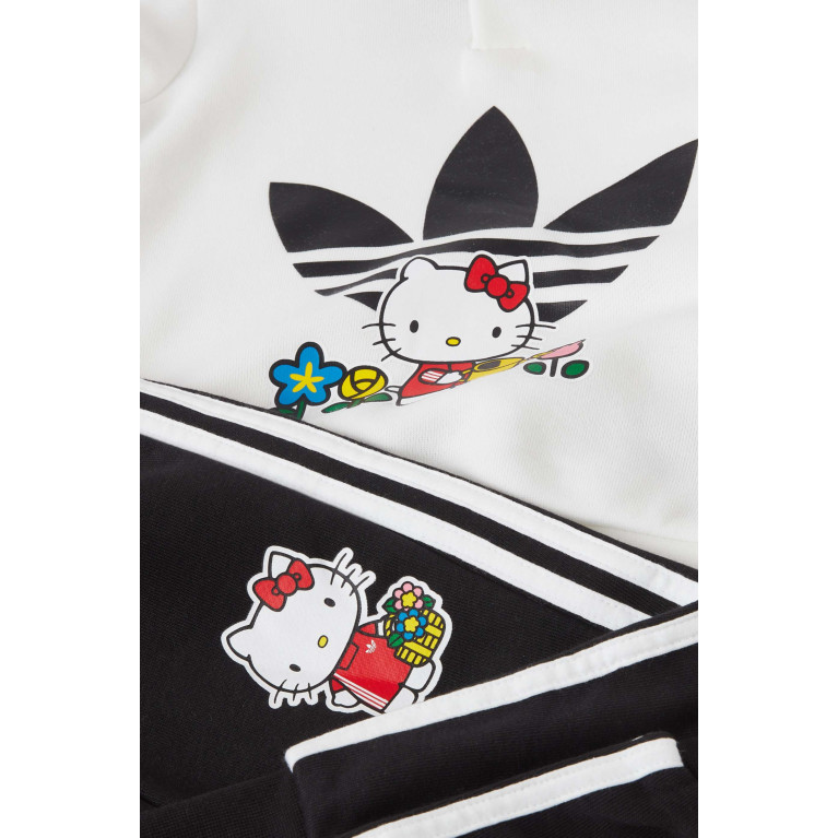 Adidas - x Hello Kitty Logo Hoodie & Sweatpants Set in French Terry