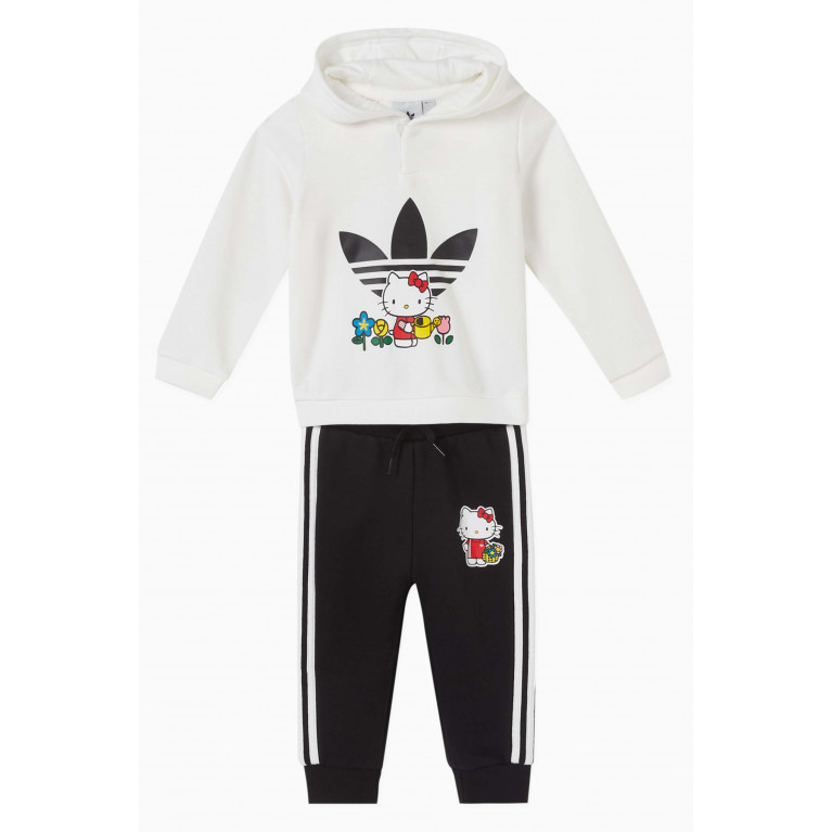 Adidas - x Hello Kitty Logo Hoodie & Sweatpants Set in French Terry
