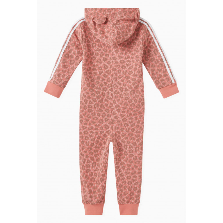Adidas - Animal Print Hooded Bodysuit in French Terry