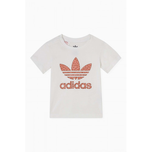 Adidas - Animal-print Logo T-shirt in Cotton-jersey