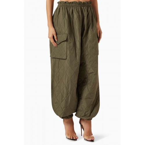 Norma Kamali - Quilted Oversized Cargo Pants