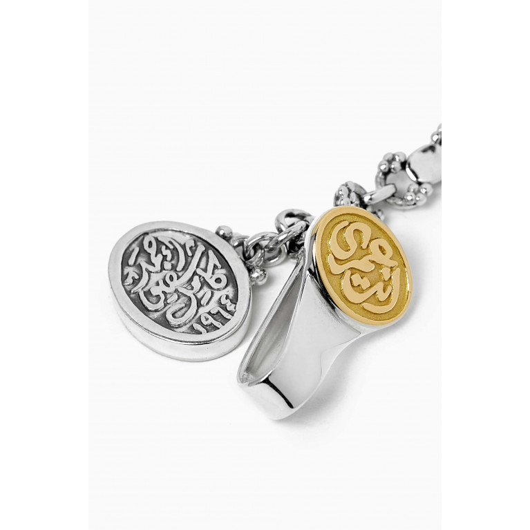 Azza Fahmy - You Are My Life Necklace in 18kt Gold & Sterling Silver