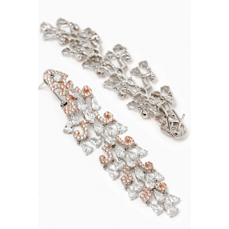 The Jewels Jar - Charlotte Chandelier Earrings in Sterling Silver
