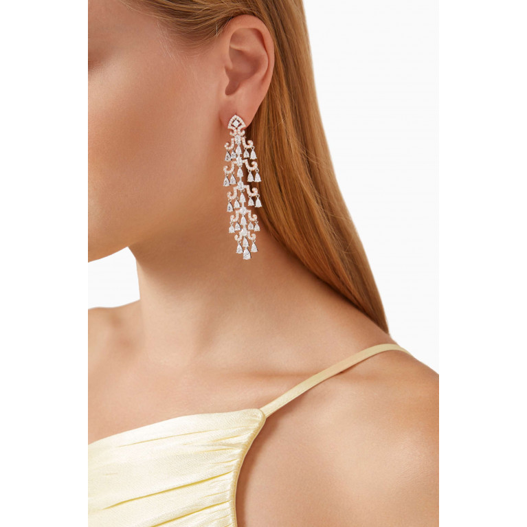 The Jewels Jar - Charlotte Chandelier Earrings in Sterling Silver