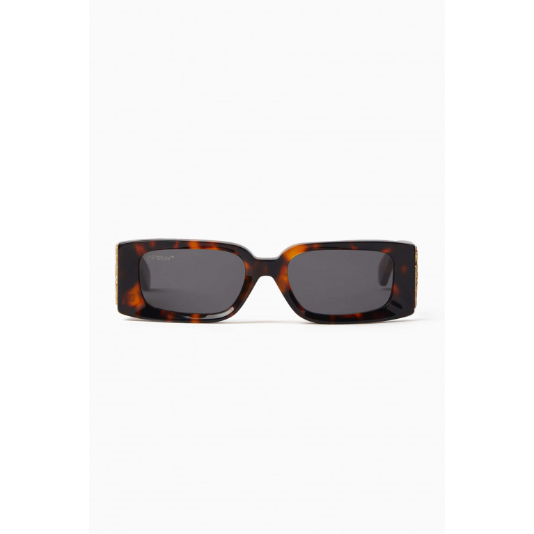Off-White - Roma Sunglasses in Acetate Brown