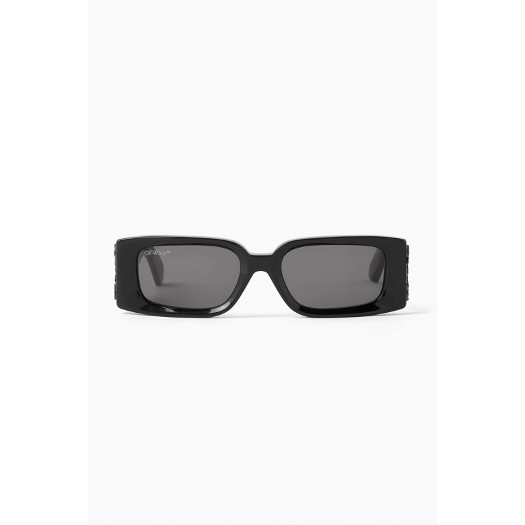 Off-White - Rectangular Sunglasses in Acetate Black