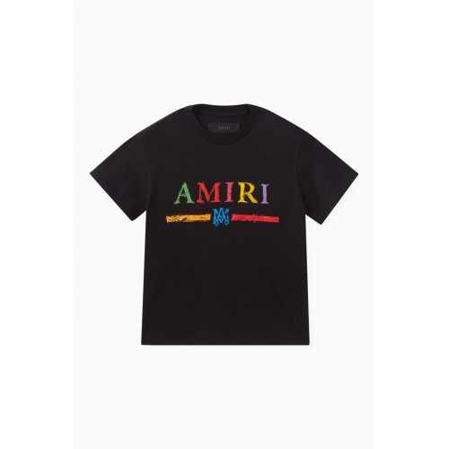 Amiri - Crayon Logo-print T-shirt in Cotton Black