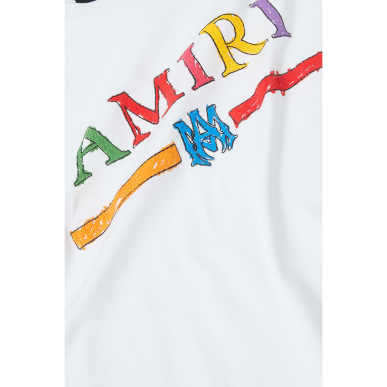 Amiri - Crayon Logo-print T-shirt in Cotton White