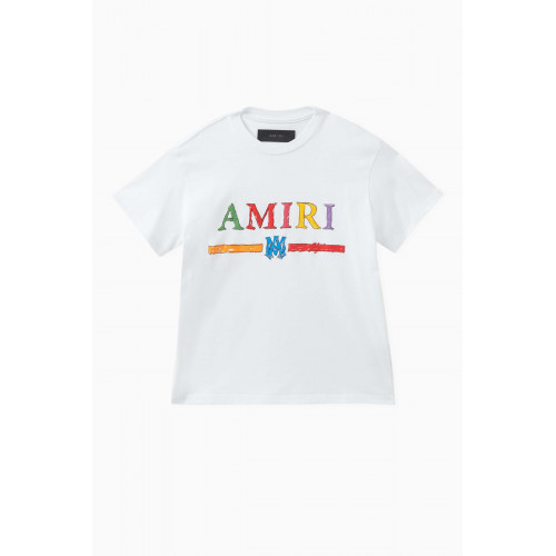 Amiri - Crayon Logo-print T-shirt in Cotton White